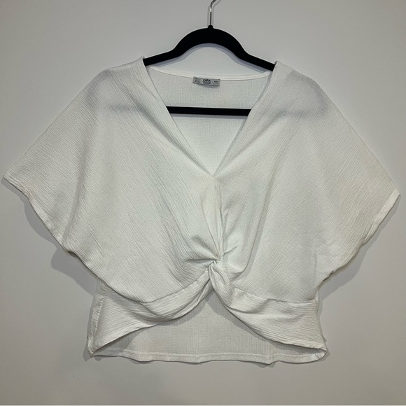 ZARA Front Twist Blouse Top - Picture 3 of 7